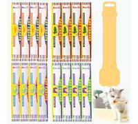 Friandises pour Chats en Purée Variétés de Poulet avec Cuillère d'alimentation Friandises Liquides pour Chat à Plus de 50% de Poulet Délicieux, Savoureux Snacks pour Chats(16 x 15 g)