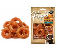 Friandises pour Chien - Hapki Anneau de cabillaud au Poulet - sans céréales - 85 g - Flamingo