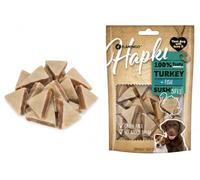 Friandises pour Chien - Hapki Cubes de Sushi à la Dinde & Poisson - sans céréales - 85 g - Flamingo