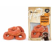 friandises pour chien - Hapki donut au poulet - snack à mâcher savoureux - 4 pièces - 95 g - récompense gourmande