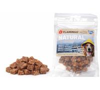 Friandises pour Chien - Morceaux de cabillaud et Saumon - 75 g - Nature - sans Gluten - Riche en oméga 3 & 6 - Flamingo