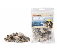 Friandises pour Chien - Peau de Saumon Courte - 60 g - Nature - sans Gluten - Riche en oméga 3 & 6 - Flamingo