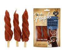 Friandises pour Chien - Spirale au Canard - Snack Gourmand à Base de Viande - sans sucres ajoutés - 85 g - Hapki - Flamingo