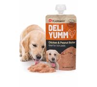 Flamingo Friandises Deli Yumm Pâté avec Poulet et Beurre d’Arachide 90g - Gourmand, Crémeux et Riche en Protéines - Idéal pour Chiens de Tous Âges