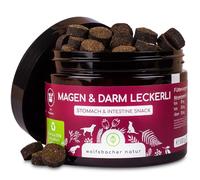 Friandises prébiotiques pour Chiens - 125 Snacks Flore intestinale - Soutient Digestion & selles fermes - Extrait de levure & Herbes - Cure intestinale Douce