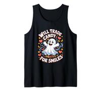 Friandises Trick Or Treat pour Le Sourire Halloween Cute Ghost Kids Débardeur