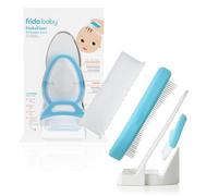 Frida Baby DermaFrida The FlakeFixer - Kit 3 étapes anti-croûtes de lait avec éponge, brosse, peigne et rangement. Apaise et protège le cuir chevelu de bébé