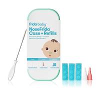 Frida Baby NoseFrida Étui + kit d'accessoires de recharge, comprend sac de rangement, brosse de nettoyage des poils, 9 filtres d'hygiène et 2 embouts pour nettoyer et ranger l'aspirateur nasal