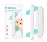 Frida Baby Pince-nez 3 en 1 pour nez, ongles + oreilles | Nettoyeur d'oreille pour bébé + nettoyeur de nez pour bébé et tout-petit, nettoie en toute sécurité les bogies de bébé, le cérumen et plus