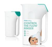 Frida Baby Tasse de rinçage Control The Flow pour le bain | Tasse de rinçage pour laver les cheveux + le corps | Tasse de rinçage pour l'heure du bain avec poignée facile à prendre en main + douche à