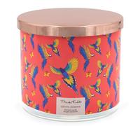Frida Kahlo Bougie parfumée dans un verre - Jasmin exotique - 3 mèches - Durée de combustion 60 h - Bougie parfumée au jasmin - Cadeau pour femme - Frida Kahlo Design - Citron, jasmin, musc, menthe -