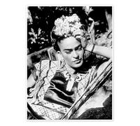 Frida Kahlo dans un hamac, 1948 Poster 100 x 130 cm Noir et blanc Tableaux Décoration murale