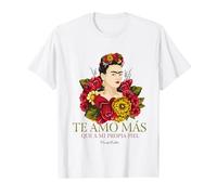 Frida Kahlo - T-Shirt Blanc Classique Unisex Adulte - Art - Manche Courte - Taille S - Coton 100%