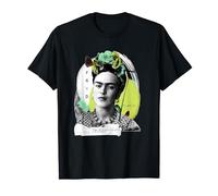 Frida Kahlo - T-Shirt Noir Unisex Adulte, Manche Courte, Small, Art, Crew Neck, Col Roulé, Double Manche, 100% Coton, Importé