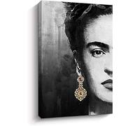 Frida Kahlo Wall Art Canvas Print Black and White Painting Artwork Wall Decor, Frida Portraits Poster Print Art Picture Mexican Artist Home Decor For Living Room, No Frame,50 x 70 cm
