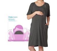 FridaBaby Robe d'accouchement et d'allaitement | Accès peau à peau facile à enclencher, sans étiquette pour les soins infirmiers et couverture complète dans le dos