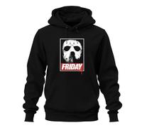 Friday Jason Friday Masque de hockey à capuche unisexe Motif vendredi des 13 ans, Noir , S
