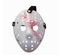 Friday NO.13 Jason Voorhees Freddy Hockey Masque d'Halloween 100 g (blanc avec sang)