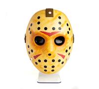 FRIDAY THE 13TH Lampe masque Jason de Vendredi 13 - Officiellement licencié, Lampe murale ou à poser pour fans de films d'horreur, 22cm, Fonctionne à piles ou USB, Noir