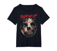 Friday The 13Th Rough Mask T-Shirt, Femme Grandes Tailles, Noir, 4X