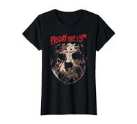 Friday The 13Th Rough Mask T-Shirt, Femme, Noir, S