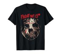 Friday The 13Th Rough Mask T-Shirt, Homme, Noir, 4XL
