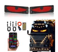 frides Lot de 2 yeux de diable pour voitures, Écran LED Flexible et Programmable, Panneau Publicitaire pour Voiture 12x60cm