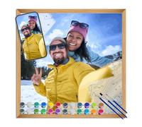 frides Peinture Personnalisée par Numéro pour Adultes - Kits de Peinture au Numéro pour Portrait, Animal de Compagnie ou Paysage, Cadeaux pour Anniversaire, Couple ou Animal de Compagnie(50x60cm)