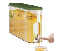 Fridge Beverage Container Slim - 4L Spigot Storage Container, Cold Drink Dispenser Jug, Space Saving Juice Containers With Lids | Beverage Dispenser For Fridge, Parties, Daily Use And Camping