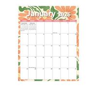 Fridge Calendar - 2026 Planning Calendar for Home, Decorative Countdown Schedule Planner with Punch-In Tracker, Multi-Functional 12-Month Magnetic for Kitchen, 14.49x11.5 Inches