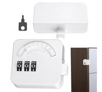 Fridge Child Verrouillage | Verrouillage du réfrigérateur ABS | Mot de passe - Lock de sécurité protégée | Auto-adhésif, 3 tailles environ. 4x5.5x1cm, blanc | Idéal pour la protection