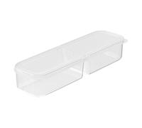 Fridge Divided Storage Box Stackable Container Set, Lid Organizer Food Keep Yogurt Snack Fruit Scallion Ginger Garlic Kitchen Pantry System Space Saving Arrangement | Perfect for Organization Dorm Use