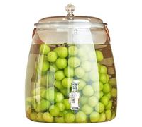 Fridge Drink Dispenser with Spout, Cold Beverage Juice Container, 7.48x7.48x10.24 Inches Food Grade Tea Pitcher, Large Capacity Drink Jug for Travel, Outdoor Parties, Camping, Home, Kitchen Use