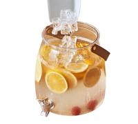 Fridge Drink Dispenser With Spout, Large Capacity Juice Container With Lid, Food Grade Cold Beverage Pitcher For Tea, Water, Or Juice At Home, Outdoor, Travel, Or Parties, 6.3x6.3x9.06 In