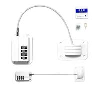 Fridge Lock, Safety Latch, Childproof Adhesive Lock, Heavy Duty Accessory for Cabinet Drawers Furniture Sliding Doors Window Oven Desk Household Baby Proofing, Black, White