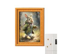 Fridge Magnets - 8x6cm Adorable Wooden Bunny Pattern Magnetic Clips Practical Organization Tools | Cabinets School Workspaces Photo Reminder Display Holiday Festive Use