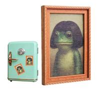 Fridge Magnets - Cute Funny Retro Decoration Fridge | Frog Photo Frame, Powerful Magnetic Frog | for Kitchen, Dorm, Apartment, Living Room, Metal Bottles