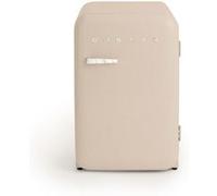 FRIDGE RETRO 107L - Réfrigérateur rétro - Beige et argent Sable G