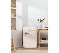 FRIDGE RETRO 107L - Réfrigérateur Rétro Blanc Cassé & Noir