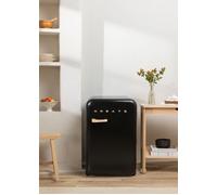 FRIDGE RETRO 107L - Réfrigérateur Rétro Noir & Or