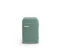 CREATE Réfrigérateur rétro 83.5 Argent – vert sauge, poignée marbre, 98W, 2 étagères