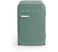 CREATE Réfrigérateur rétro 83.5 Argent – vert sauge, poignée marbre, 98W, 2 étagères
