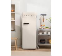 CREATE Réfrigérateur Retro Fridge 150 Black – 281 L congélateur, 150 cm, poignée noire, blanc cassé