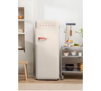 FRIDGE RETRO 281L - Réfrigérateur Rétro Blanc Cassé & Terracotta