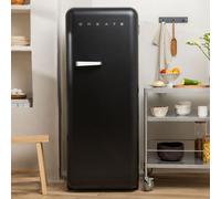 CREATE Réfrigérateur FRIDGE RETRO 281L – Style années 50 noir avec poignée argent