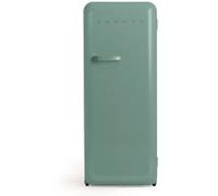 CREATE / RETRO FRIDGE 150 SAGE/Réfrigérateur vert sauge avec poignée vert sauge et congélateur 281L / 102W, faible consommation, 150 cm, 3 étagères, régulateur de température, 60x60x150 cm