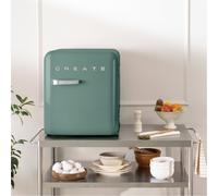 FRIDGE RETRO 48L - Réfrigérateur Rétro Argent & Sauge