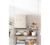 FRIDGE RETRO 48L - Réfrigérateur Rétro Blanc Cassé & Blanc Cassé