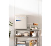 FRIDGE RETRO 48L - Réfrigérateur Rétro Blanc Cassé & Bleu Cobalt