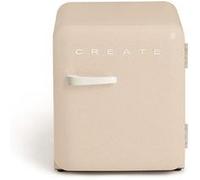CREATE Réfrigérateur rétro FRIDGE RETRO 48L – basse consommation, poignée blanc cassé